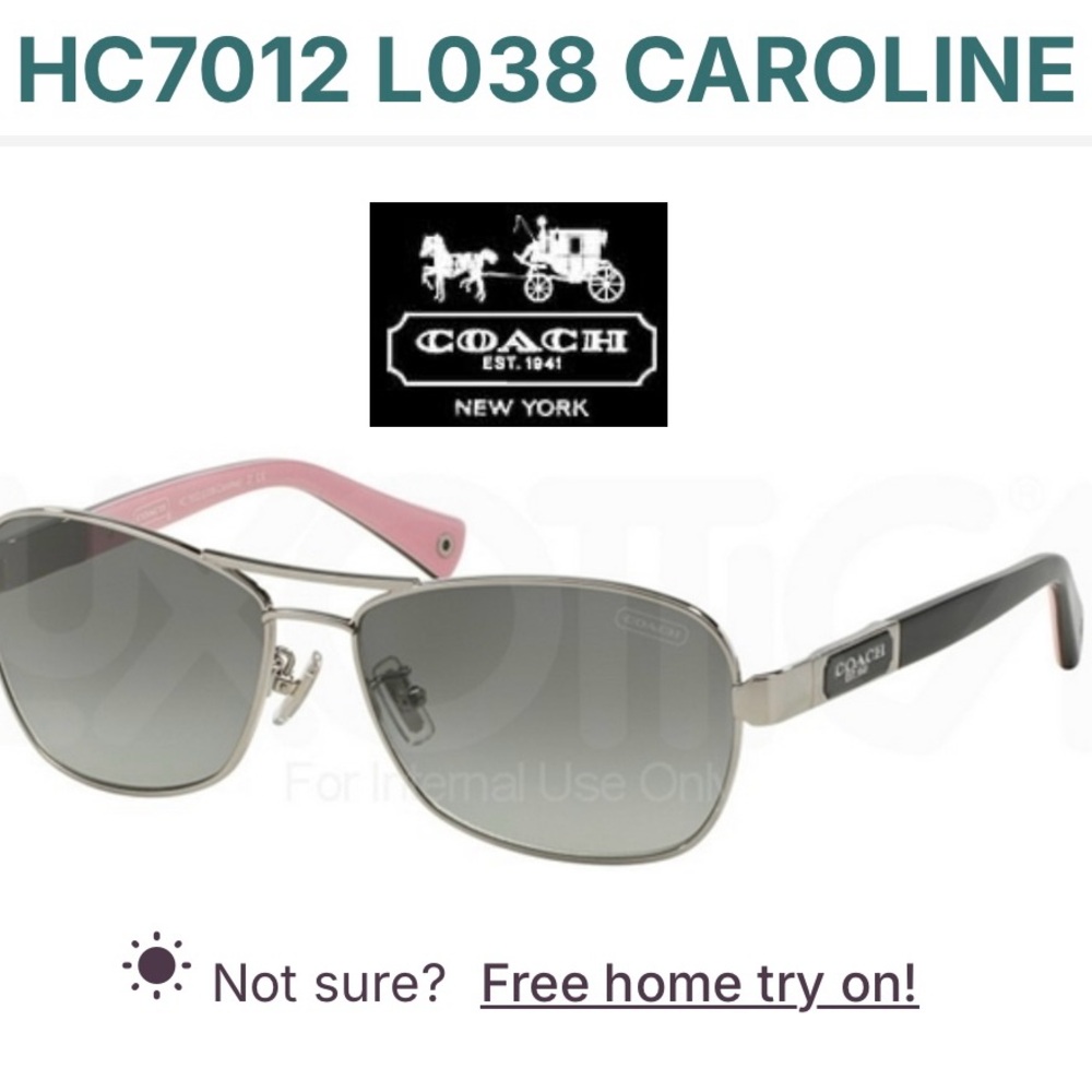 BNWB COACH LUXOTTICA AVIATOR RIM SUNGLASSES* GORGEOUS & TRENDY - Picture 8 of 9